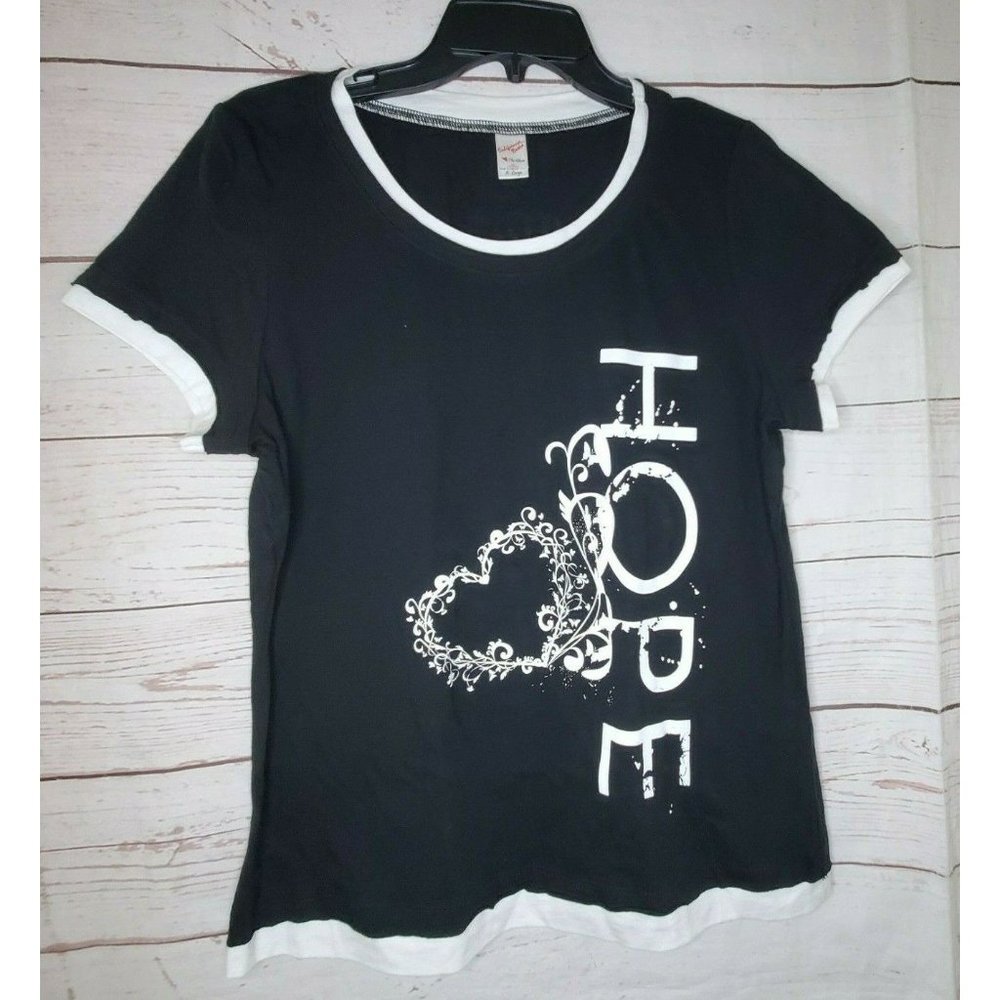 Cool 2B Christian California Basics The Glam Hope XL Black White Shirt